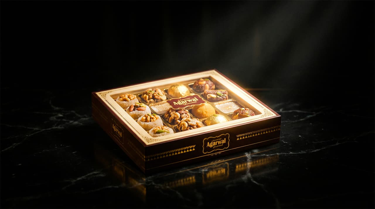 Brand storytelling video for Aggarwal Sweets — crafted for celebration and gifting.